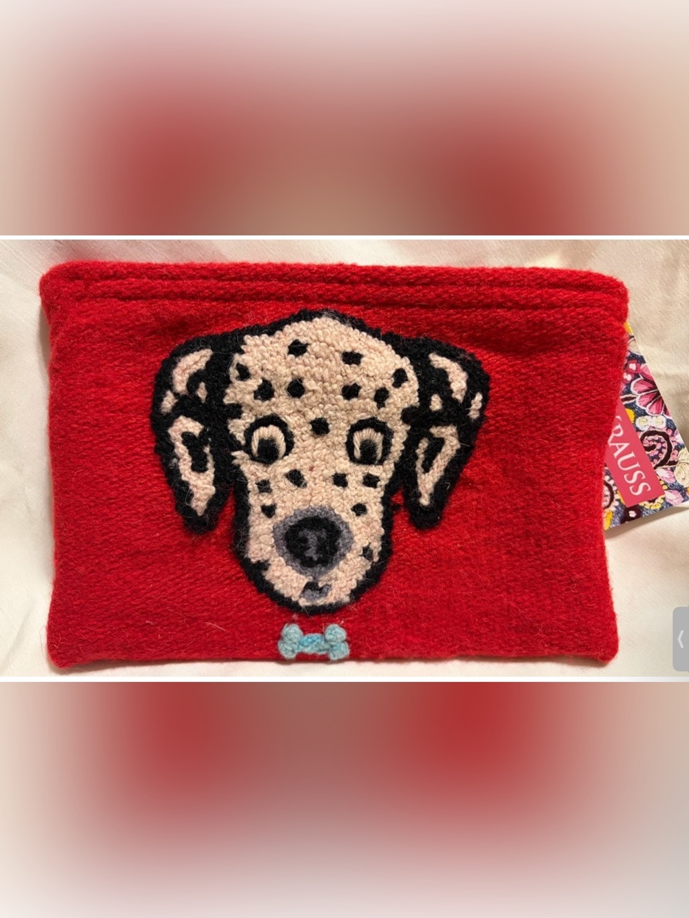 Red Dalmatian Appliqué Cosmetic Pouch - Animal Pouches from Jenny Krauss.